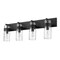 Z-Lite Fontaine 4 Light Vanity, Matte Black & Clear 3035-4V-MB - alternate 5